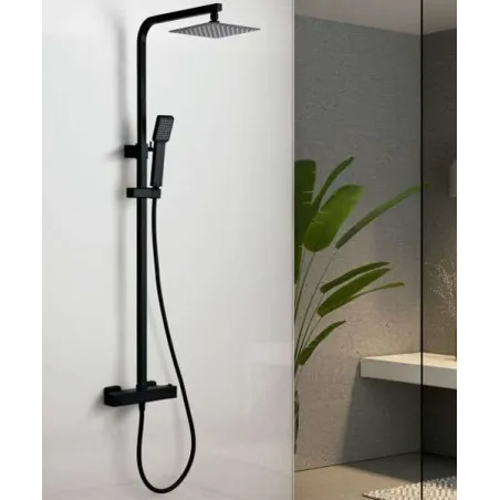 CONJUNTO DUCHA TERMOSTATICA VIGO NEGRO