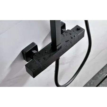 CONJUNTO DUCHA TERMOSTATICA VIGO NEGRO