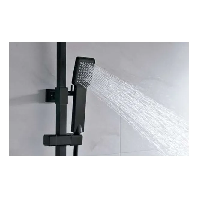 CONJUNTO DUCHA TERMOSTATICA VIGO NEGRO