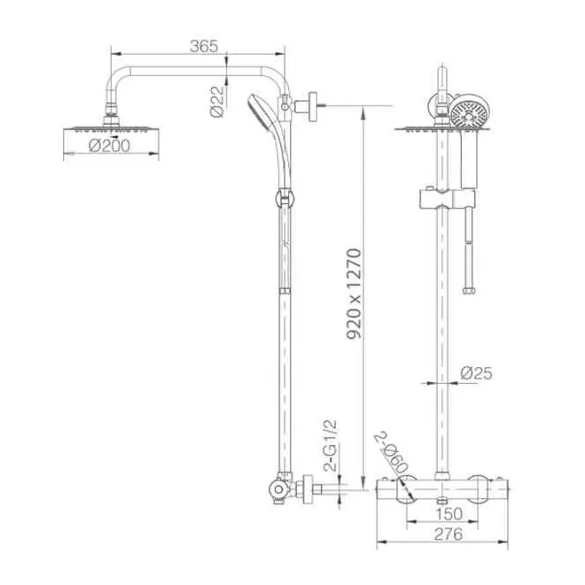 COLUMNA DE DUCHA TERMOSTATICA IMEX KENT