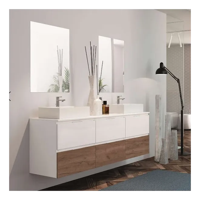 MUEBLE DE BAÑO SUSPENDIDO AINSA 6 CAJONES 180 CM