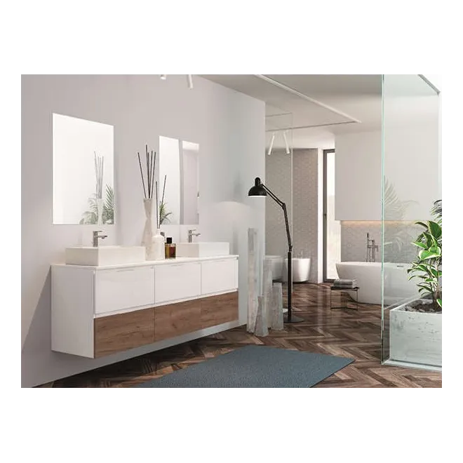 MUEBLE DE BAÑO SUSPENDIDO AINSA 6 CAJONES 180 CM