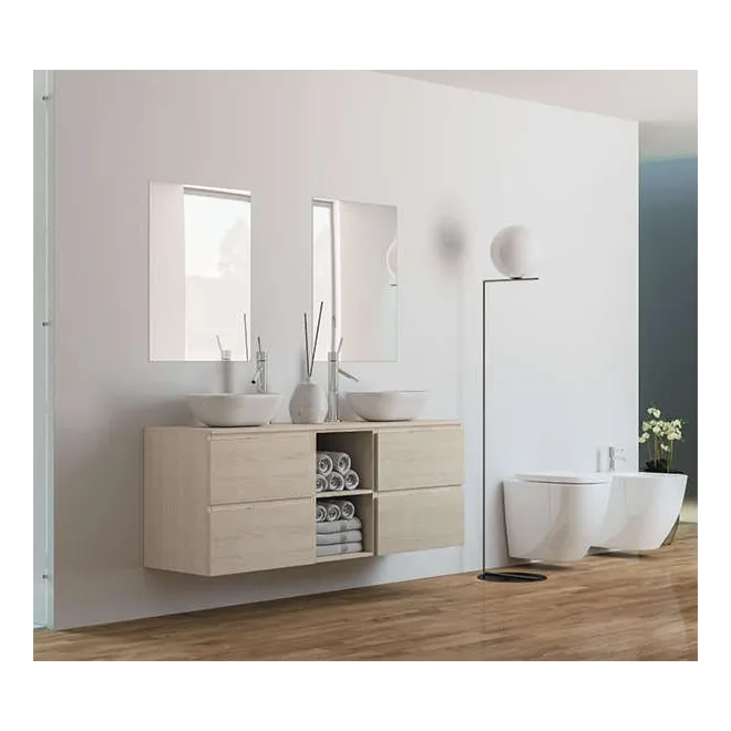 MUEBLE DE BAÑO SUSPENDIDO AINSA 4 CAJONES 150 CM