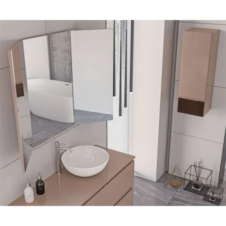 MUEBLE DE BAÑO SUSPENDIDO AINSA 2 CAJONES 1 PUERTA 120 CM
