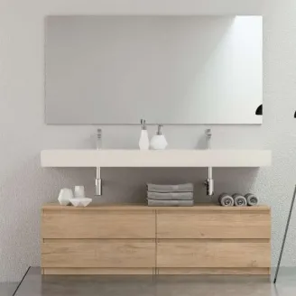 MUEBLE DE BAÑO SUSPENDIDO AINSA 4 CAJONES 140 CM