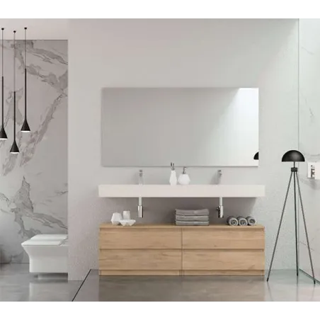 MUEBLE DE BAÑO SUSPENDIDO AINSA 4 CAJONES 140 CM