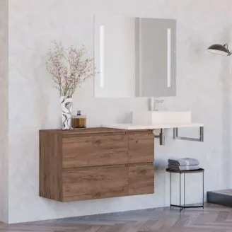MUEBLE DE BAÑO SUSPENDIDO AINSA 4 CAJONES 160 CM