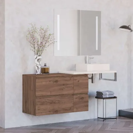 MUEBLE DE BAÑO SUSPENDIDO AINSA 4 CAJONES 160 CM