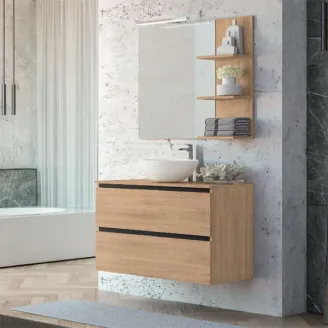MUEBLE DE BAÑO SUSPENDIDO AINSA 2 CAJONES 80 CM