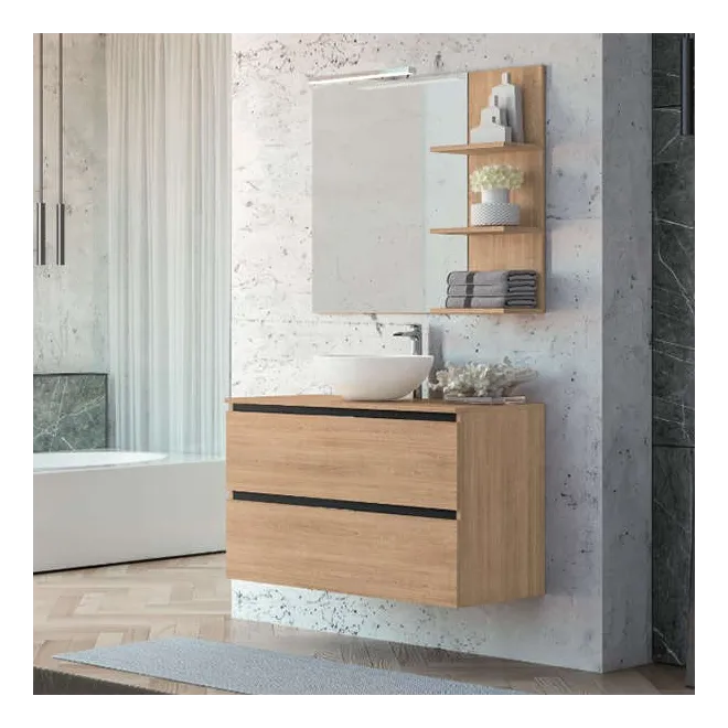 MUEBLE DE BAÑO SUSPENDIDO AINSA 2 CAJONES 80 CM