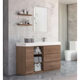 MUEBLE DE BAÑO MODERNO PRISTINA 3 CAJONES 1 PUERTA 130 CM