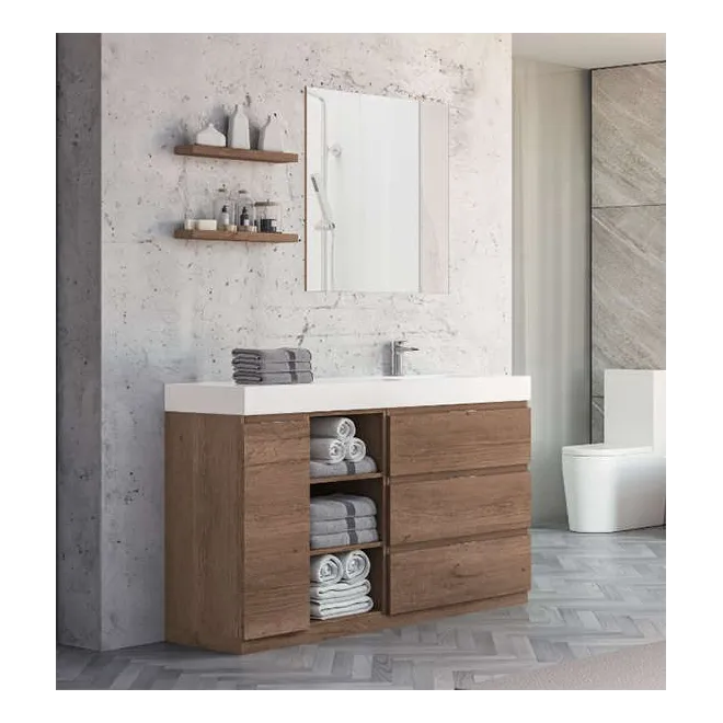 MUEBLE DE BAÑO MODERNO PRISTINA 3 CAJONES 1 PUERTA 130 CM