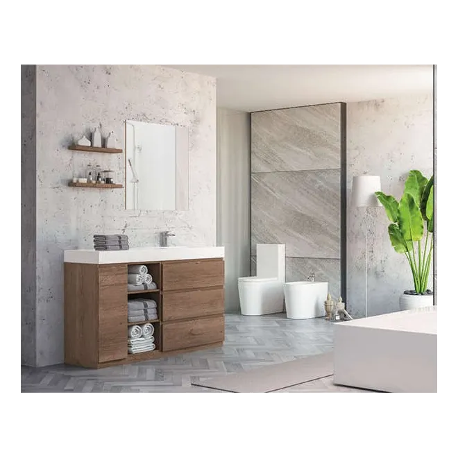 MUEBLE DE BAÑO MODERNO PRISTINA 3 CAJONES 1 PUERTA 130 CM