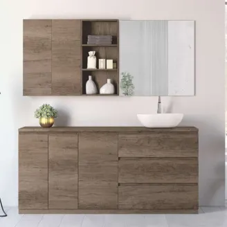 MUEBLE DE BAÑO MODERNO PRISTINA 3 CAJONES 3 PUERTAS 180 CM