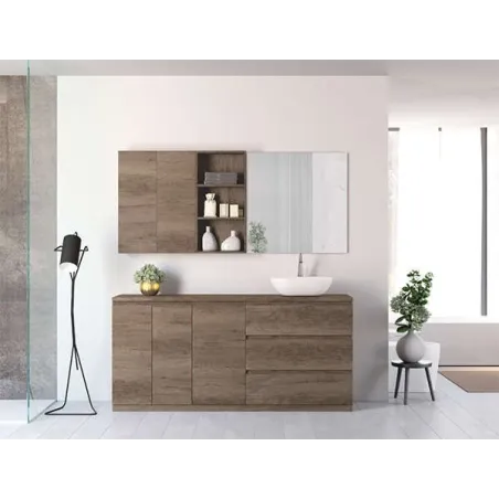 MUEBLE DE BAÑO MODERNO PRISTINA 3 CAJONES 3 PUERTAS 180 CM