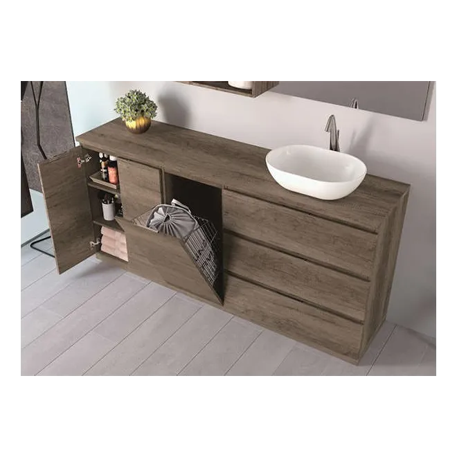 MUEBLE DE BAÑO MODERNO PRISTINA 3 CAJONES 3 PUERTAS 180 CM