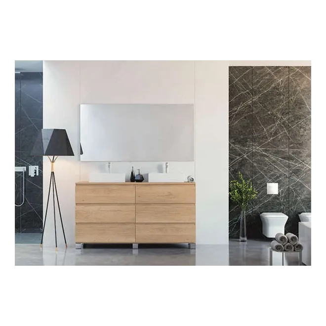 MUEBLE DE BAÑO MODERNO PRISTINA 6 CAJONES 140 CM CON PATAS