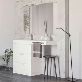 MUEBLE DE BAÑO MODERNO PRISTINA 3 CAJONES 111 CM