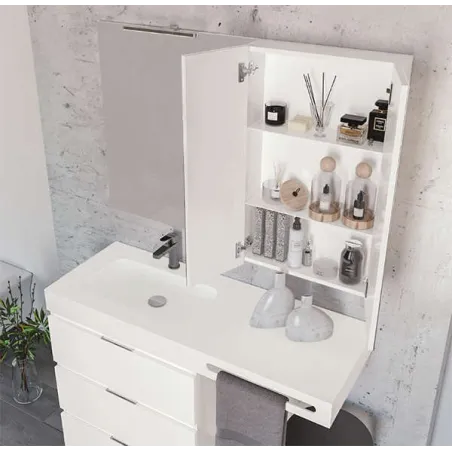 MUEBLE DE BAÑO MODERNO PRISTINA 3 CAJONES 111 CM