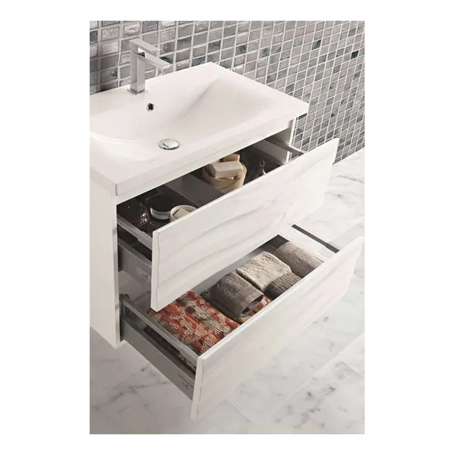 MUEBLE DE BAÑO SUSPENDIDO ROMA 2 CAJONES 80 CM