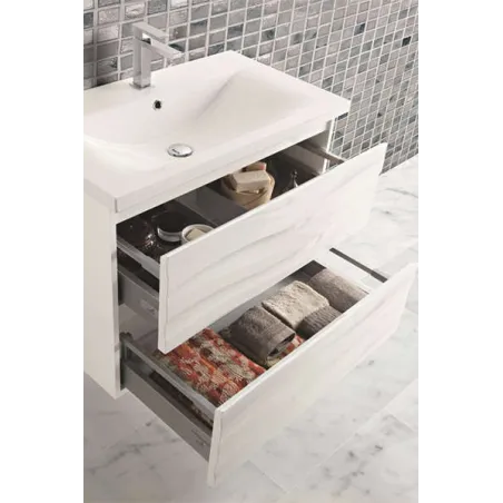 MUEBLE DE BAÑO SUSPENDIDO ROMA 2 CAJONES 80 CM
