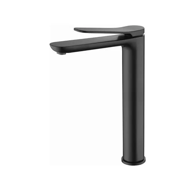 GRIFO DE LAVABO CAÑO ALTO DINAMARCA NEGRO