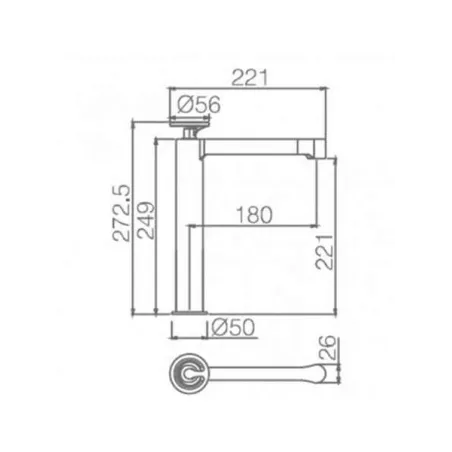 GRIFO ALTO LAVABO OLIMPO