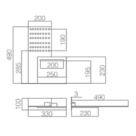COLUMNA DE DUCHA TERMOSTATICA EMPOTRADA RODAS