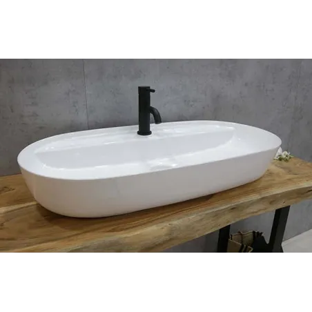 MONOMANDO BAJO LAVABO ATHENAS NEGRO MATE