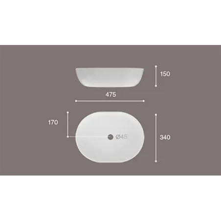 LAVABO MONACO 48X35 SOLID | ENVIO GRATIS - Comprar