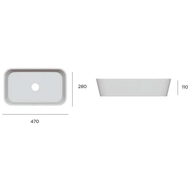 LAVABO BLANCO MATE BIEL 47X28 SOLID  | ENVIO GRATIS