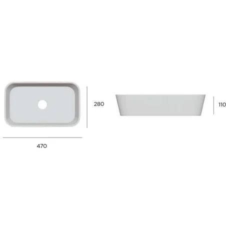 LAVABO BLANCO MATE BIEL 47X28 SOLID  | ENVIO GRATIS