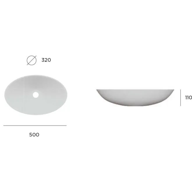 Comprar LAVABO SOLID SURFACE ASTRA 50X32 | ENVIO GRATIS