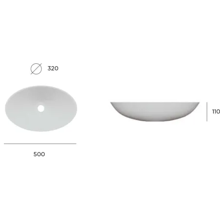 Comprar LAVABO SOLID SURFACE ASTRA 50X32 | ENVIO GRATIS