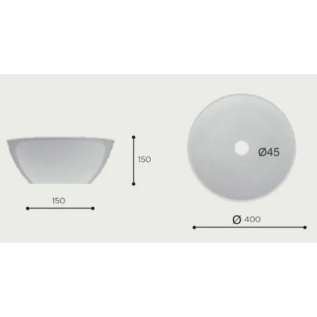 LAVABO MARMOL GRIS ABU 40X40 ART&BATH | ENVIO GRATIS