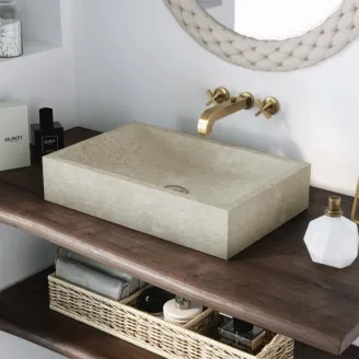 LAVABO PIEDRA MARMOL 50X35 BEIGE DANA | ENVIO GRATIS