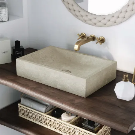 LAVABO PIEDRA MARMOL 50X35 BEIGE DANA | ENVIO GRATIS