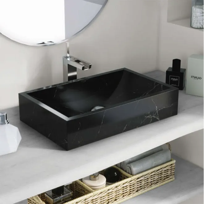 LAVABO MARMOL PIEDRA NEGRO 50x35 DANA| ENVIO GRATIS