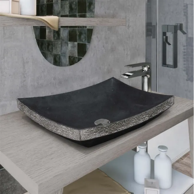 LAVABO MARMOL NEGRO BERU 50X40 ART&BATH | ENVIO GRATIS