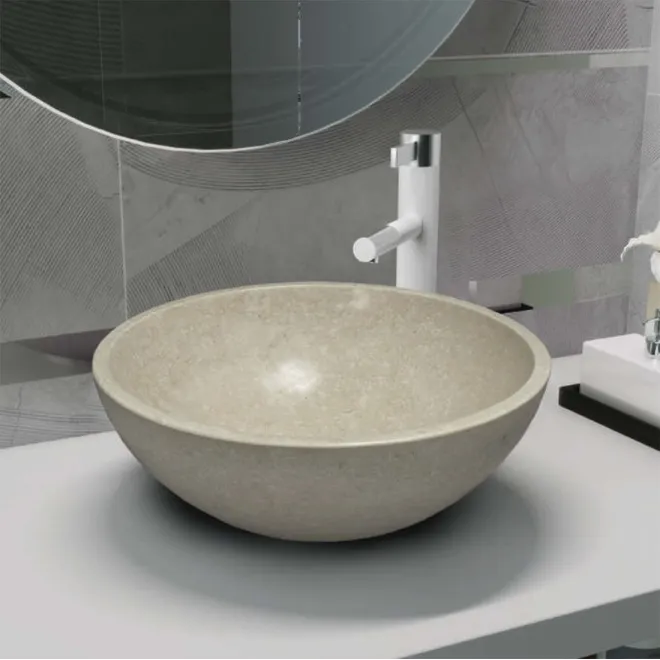 LAVABO MARMOL BEIGE BELENUS 40 DTRO | ART&BATH