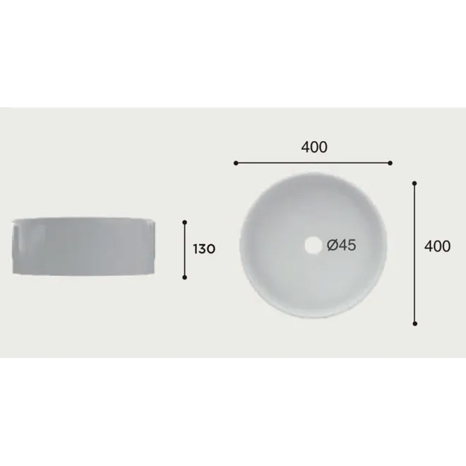 LAVABO MARMOL BEIGE RACE CIRCULAR 40 DTRO | ART&BATH