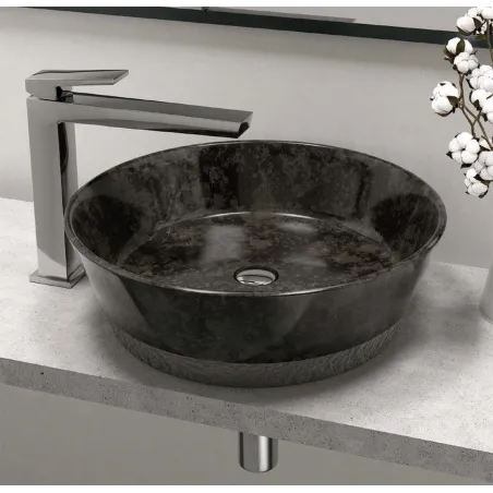 LAVABO MARMOL NEGRO GEA ART&BATH | ENVIO GRATIS