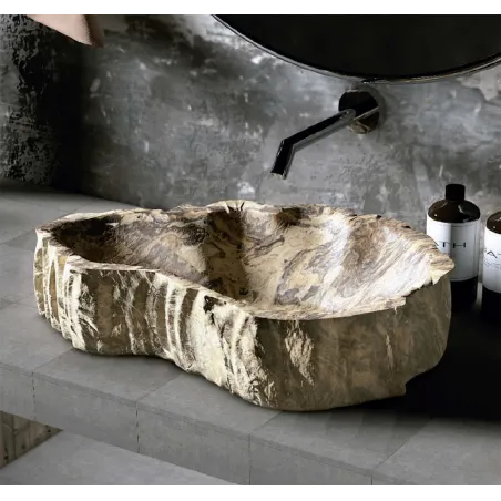 LAVABO MADERA PETRIFICADA PETRA | ENVIO GRATIS - Entrega Inmediata