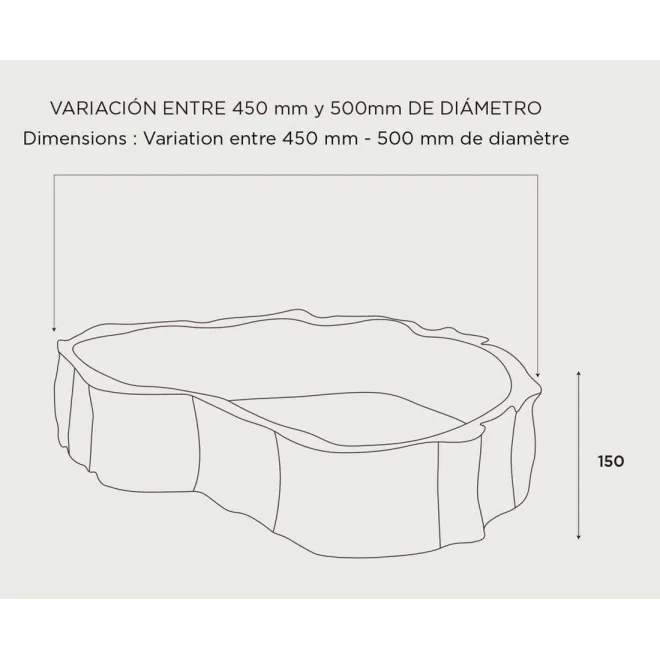 LAVABO MADERA PETRIFICADA PETRA | ENVIO GRATIS - Entrega Inmediata
