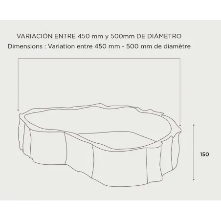LAVABO MADERA PETRIFICADA PETRA | ENVIO GRATIS - Entrega Inmediata