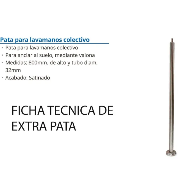 LAVAMANOS COLECTIVO 180 CM ACERO INOXIDABLE | Comprar