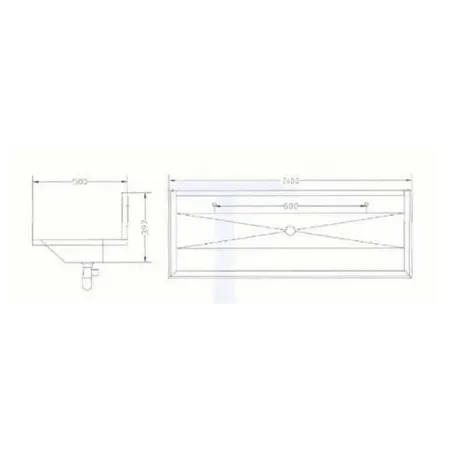 LAVAMANOS COLECTIVO 240 CM ACERO INOXIDABLE | Comprar