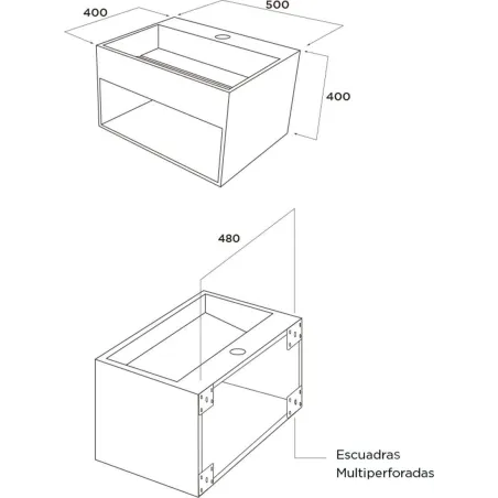 Comprar LAVABO SOLID SURFACE Krion® ROCK | MODERNO