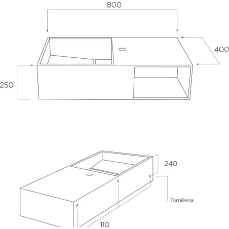 Comprar  LAVABO SOLID SURFACE Krion® SOUL | A MEDIDA