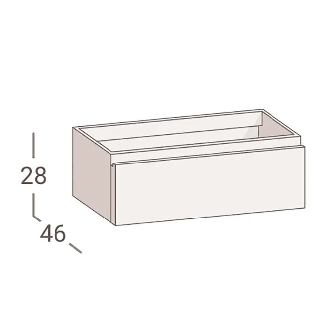 MUEBLE DE BAÑO ELE 100 1 CAJON | ENVIO GRATIS - Compra al Mejor Precio
